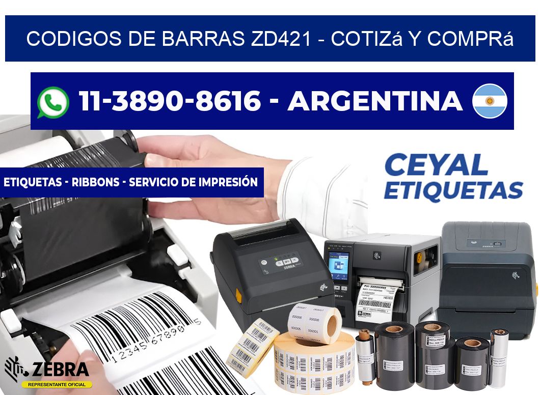 codigos de barras zd421 – Cotizá y comprá