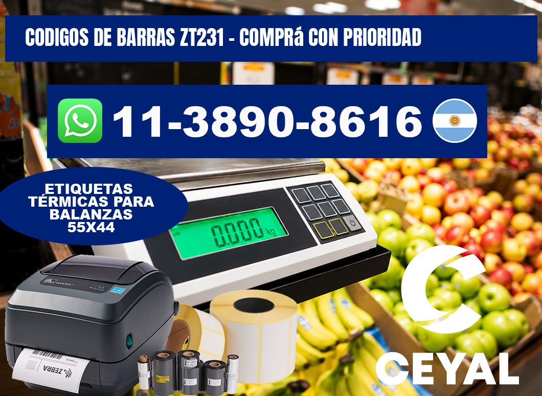 codigos de barras zt231 - Comprá con prioridad