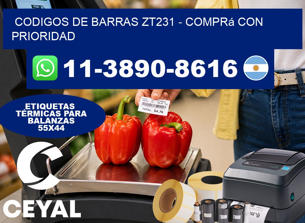 codigos de barras zt231 – Comprá con prioridad
