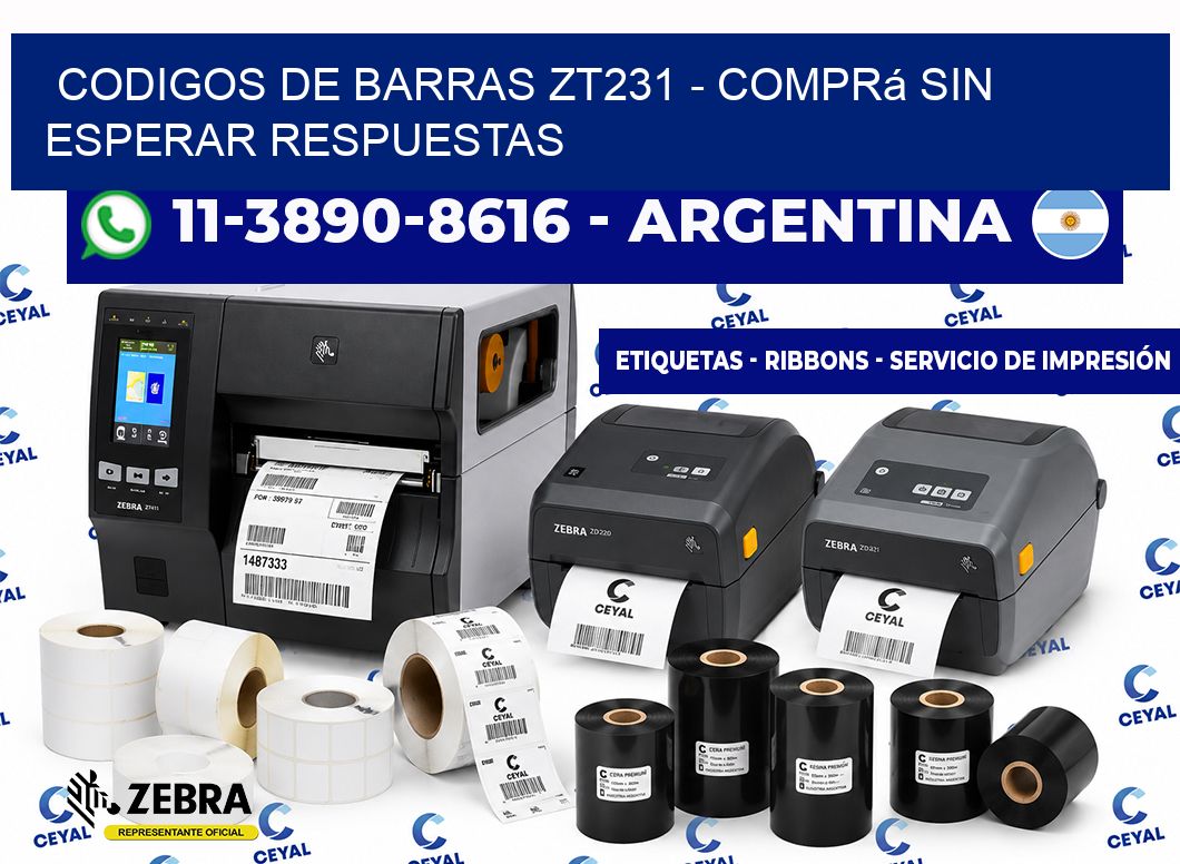 codigos de barras zt231 - Comprá sin esperar respuestas
