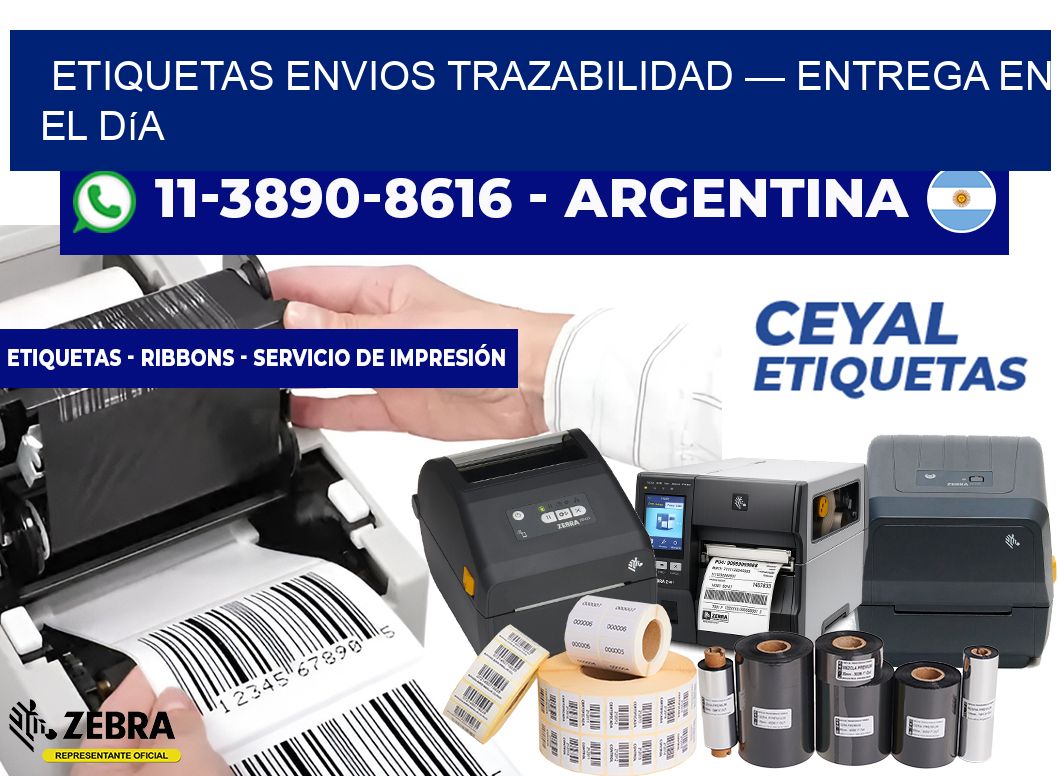 etiquetas envios trazabilidad — Entrega en el día