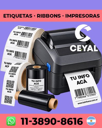 Etiquetas adhesivas para rollos textiles 10 MIL ETIQUETAS