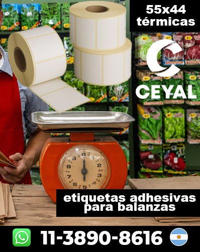 ROLLOS TÉRMICOS PARA BALANZAS – Comprá sin mínimos